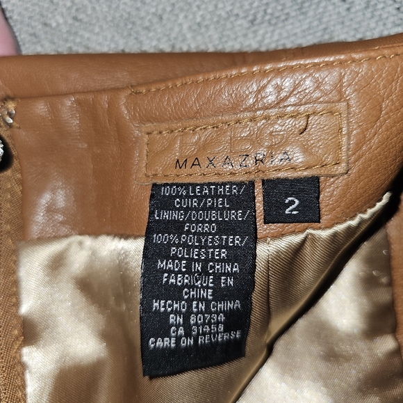 Brown Leather Skirt %100 Leather - Picture 5 of 5